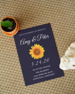 Wedding Invitation - Sunflower